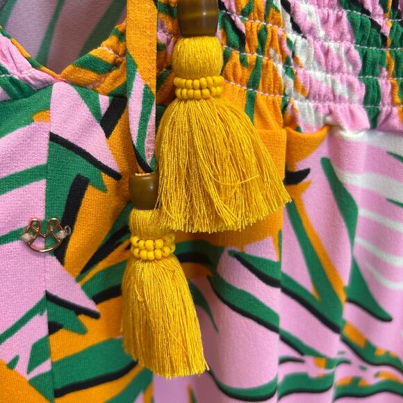 MAAJI Yellowstone Magnific Tropical Resort Vibes Cover-up Maxi Dress Size M - Picture 7 of 10